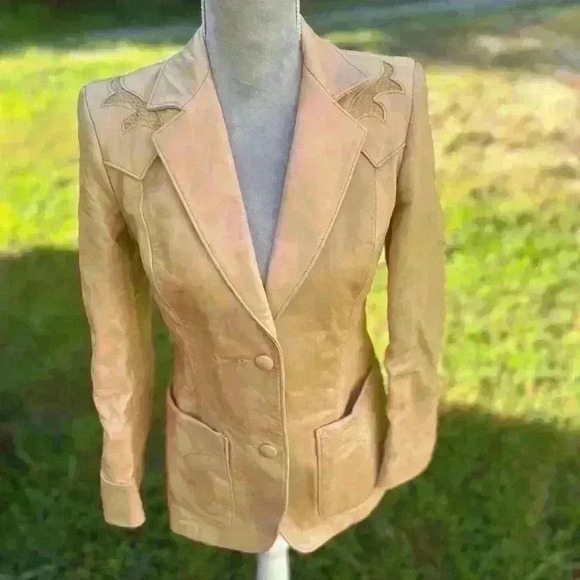 Ms. Pioneer Albuquerque leather jacket. Size 10. Vintage rockabilly western - Picture 6 of 15